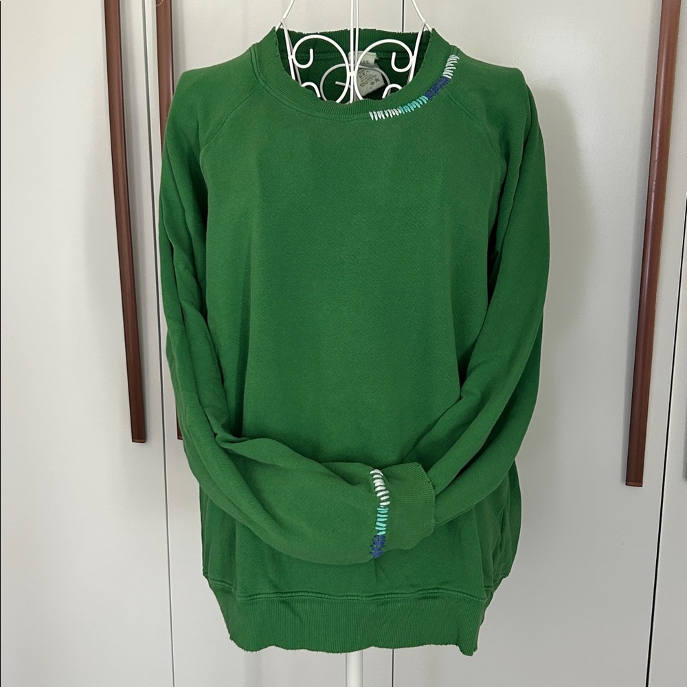 I Stole My Boyfriend’s Shirt Medium Green Crewneck Sweatshirt